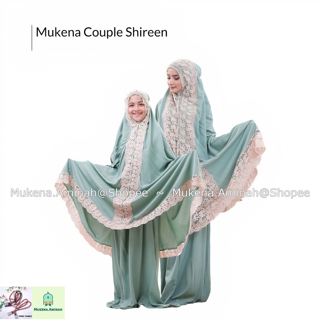 MUKENA IBU DAN ANAK SHIREEN RENDA MEWAH PREMIUM