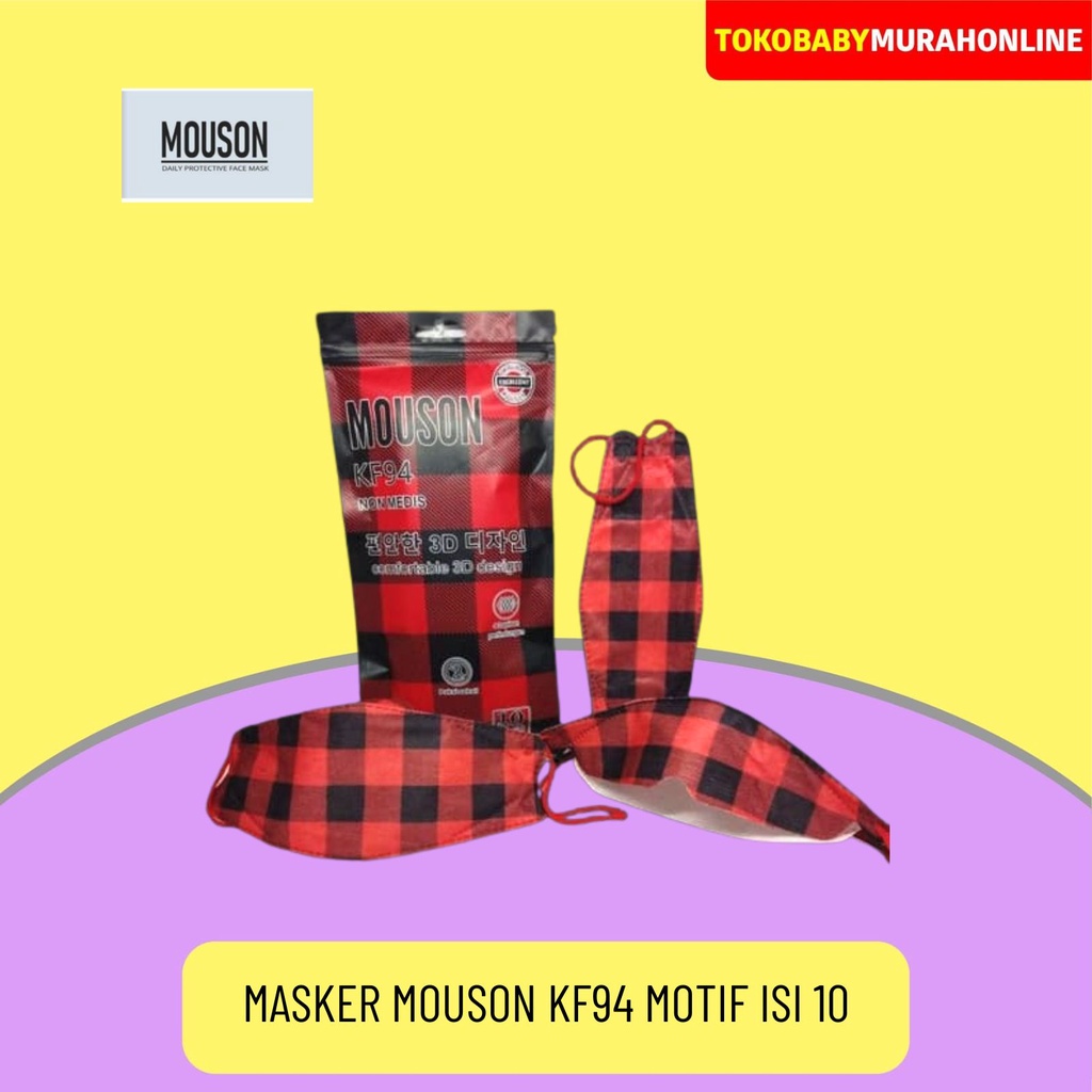 MASKER MOUSON KF94 MOTIF ISI 10