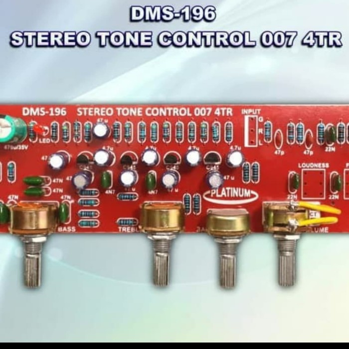 Kit HIFI Tone control Setereo 007 4TR DMS 196 Platinum / DMS196