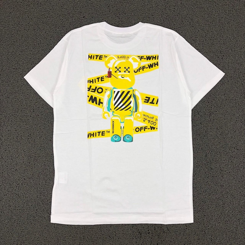 T SHIRT KAOS OFF WHITE X BEARBRICK ARROW PUTIH PREMIUM AUTHENTIC BESTSELLER