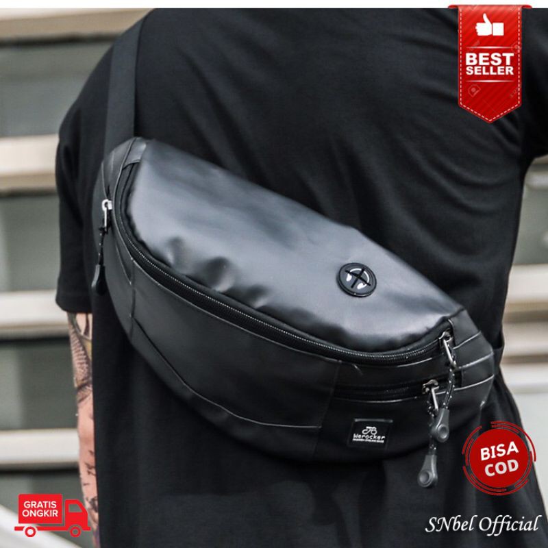 Tas Selempang Slempang Waist bag Sandang Samping Kain Impor Pria Cowo Distro Original Murah 460
