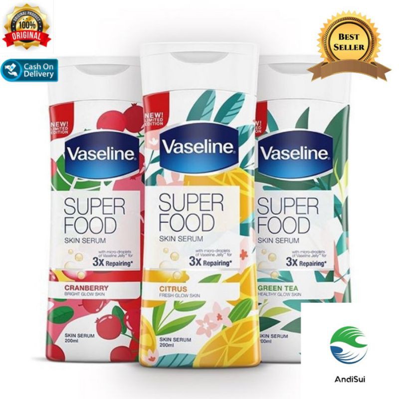 Vaseline Superfood Skin Serum 200ml Indonesia