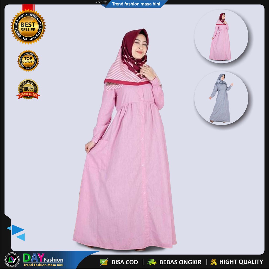 Gamis Saida Radinka | Dress Muslim | DAY Fashion | Catoon Yandet Soft Class Premium