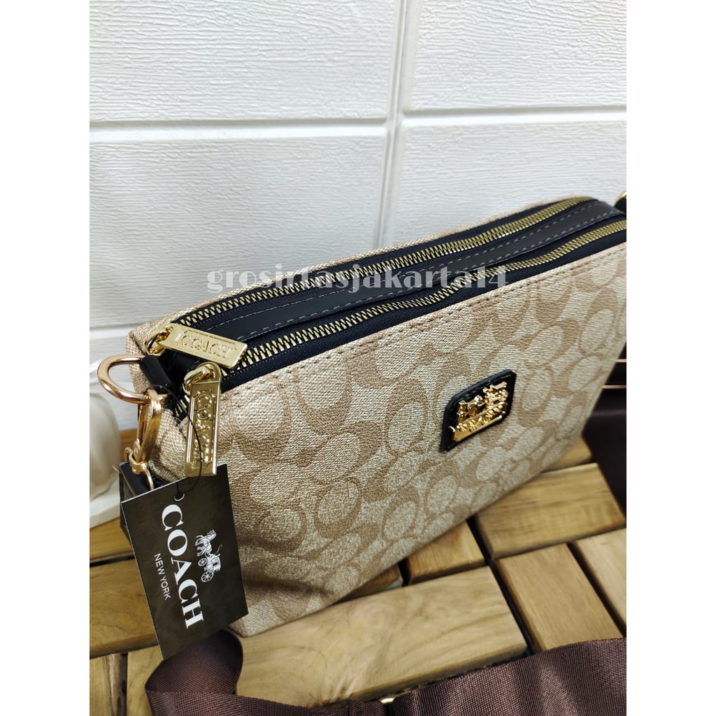 TAS SELEMPANG 2 RUANG COACCH / TAS WANITA 2 RUANG COAACH UK 26X16 CM