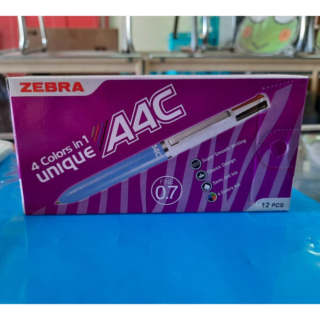 

Pulpen 4 Warna Semi Gel Zebra A4C not BIC