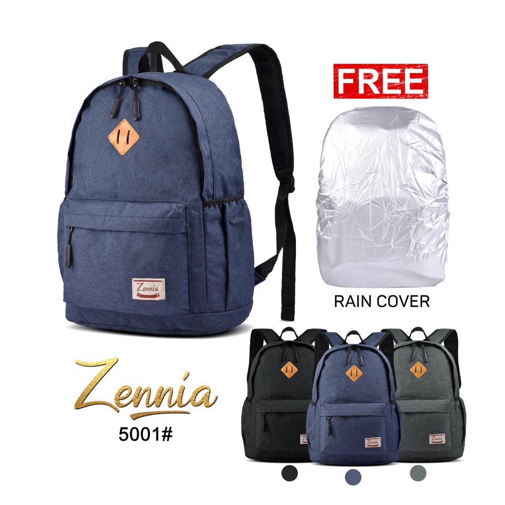 Tas Ransel Zennia 5001 Tas Fashion Unisex Tas Sekolah Ransel Backpack Casual Tas Punggung Wanita