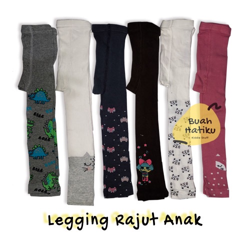 BHK Celana Legging Import Anak Bayi Perempuan Panjang Bahan Rajut Knit 1-5 Tahun - BHK0038