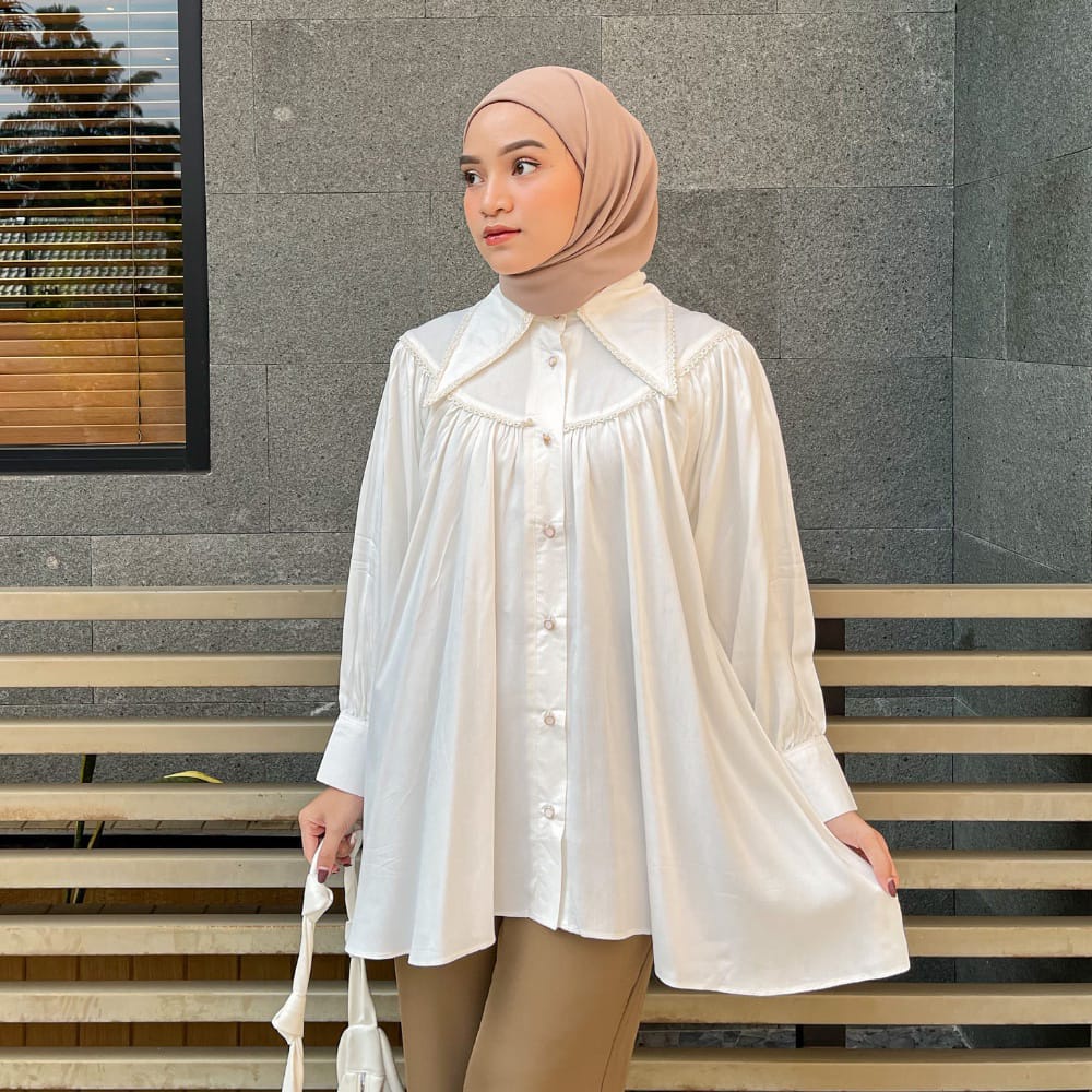 BEFAST - ZRX OOTD Blouse DASIA / Eclemic Top Hea Casual Style / Blouse Wanita Remaja / Atasan Lengan Panjang / Blouse Kekinian Remaja ABG / Fashion Wanita Kerja / Blouse Casual Wanita / Termurah / Blouse Keluaran Terbaru