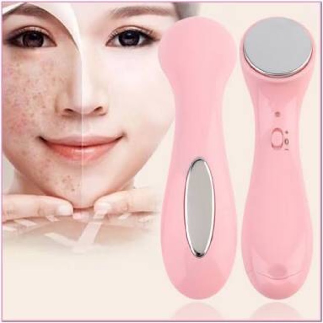 ✿ELYSABETHME✿ Strika wajah seterika alat pijat muka penirus pipi untuk aplikasi oles masker cream bisa bergetar automatis