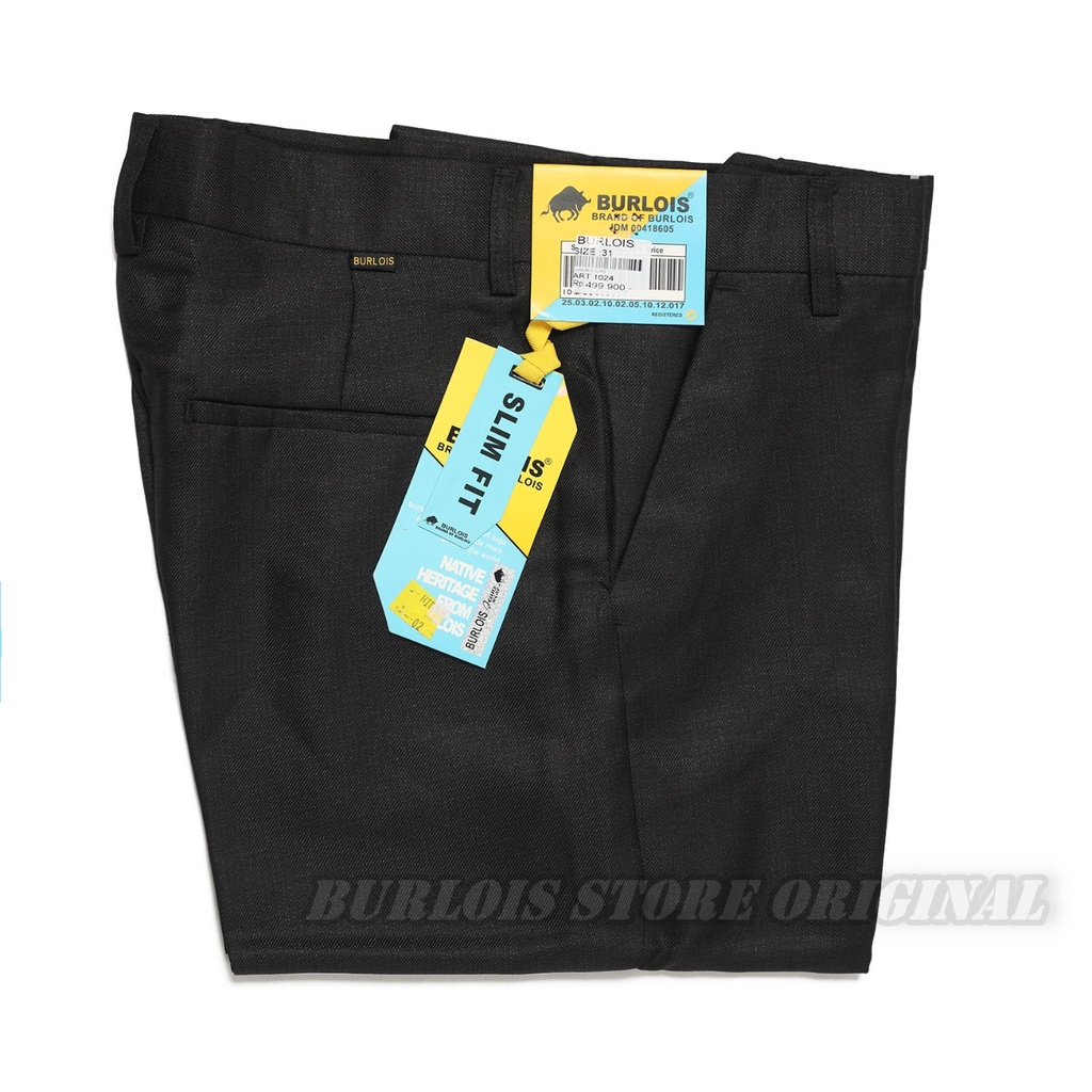 Burlois Store Original Celana Panjang Slimfit Kantoran Super Import Black Light Grey Navy Dark Grey