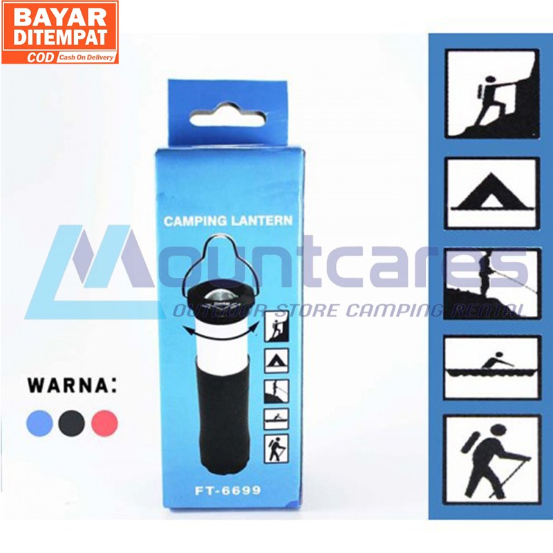 Lentera + Senter + Lampu Tenda Portable Bisa Jadi Senter Zoom 6699 Lentera Lampu Camping