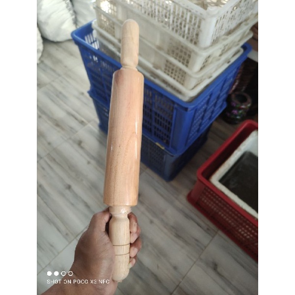 Rolling pin kayu mahoni / penggiling adonan / penggilas adonan Mahoni