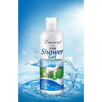 LAURENT Shower Gel Goat's Milk | Sabun Cair Susu Kambing 250ml