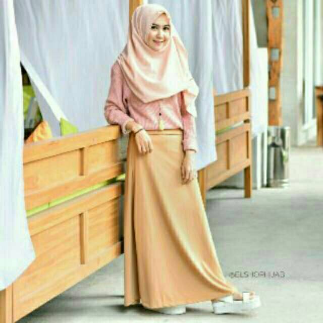 Rok Payung panjang bahan sepandex (kaos) ukuran Setandar/Allsize