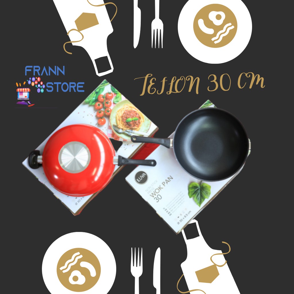 Teflon Anti Lengket Keramik - Teflon ILUVA - Teflon Elegan Murah Berkualitas 30cm - Teflon Murah