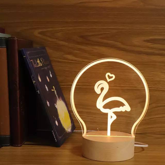  Lampu  hias  acrylic FLAMINGO  acrylic lamp pencahayaan 