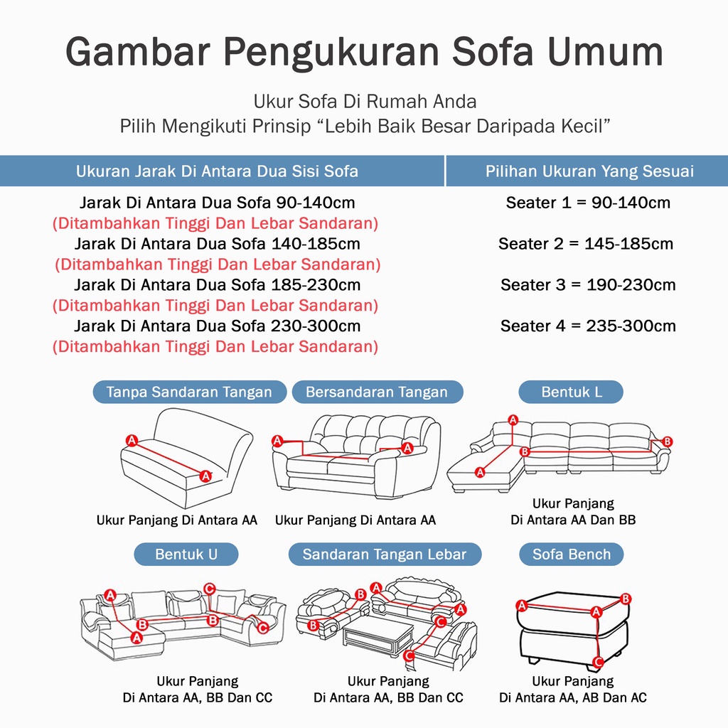 Cover sofa Sarung Sofa sofa elastis Anti Slip Penutup Sofa Tebal  Warna Solid Seater 1/2/3/4