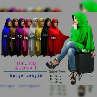 I JILBAB INSTAN BERGO DENGAN LENGAN AISYAH JERSI
