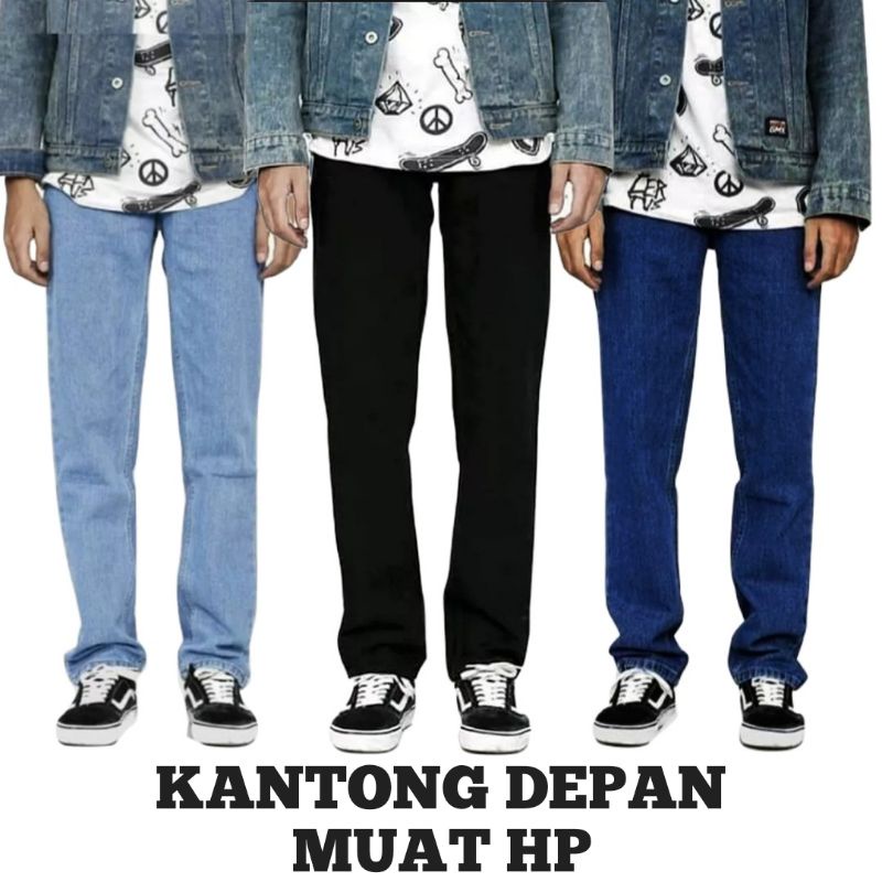 Celana jeans standart / jeans reguler pria - basic Celana panjang- Jeans cowok cowo