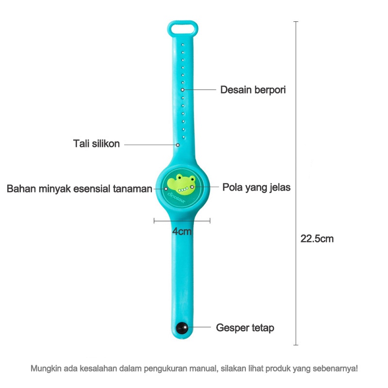 HIPPO LAND WBS COD Gelang Bentuk Jam Tangan Bayi Clip Anti Nyamuk  Anak Karakter kartun Lucu Anti Air 150