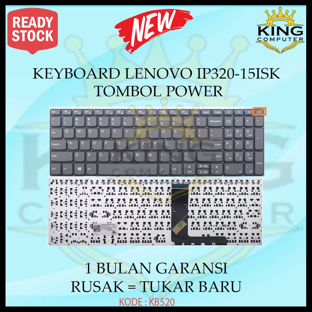 Keyboard Lenovo Ideapad 310-15 Series Ada Tombol Power