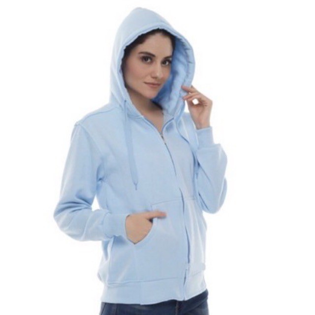 Hoodie Zipper Baby blue