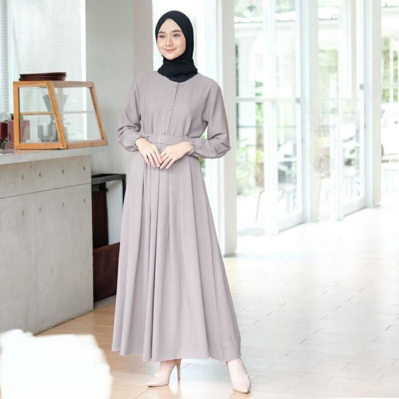 [ BISA COD ] GAMIS MONA (free belt) Fit to XL /PAKAIAN MUSLIM/GAMIS WANITA