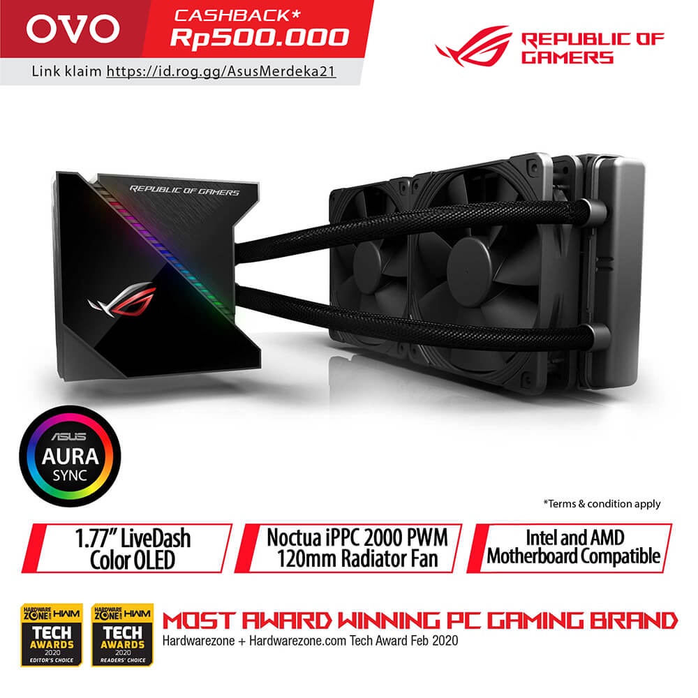 Asus Rog Ryujin 240 All In One Liquid Cpu Cooler With Livedash Color Oled