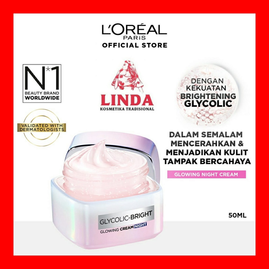 LOREAL GLYCOLIC-BRIGHT DAY &amp; NIGHT 50ML