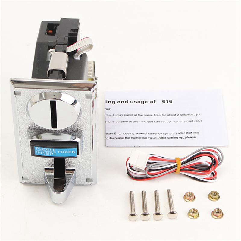 Multi Coin Acceptor Electronic Roll Down 4P Port Electronic Coin Selector Vending Machine Arcade Game Ticket Redemption