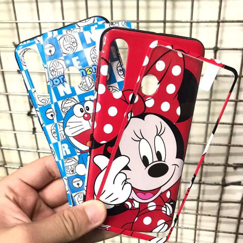 360 Fuze Cartoon Fullprint Samping + Tempered Type Oppo/Xiaomi/Samsung/Vivo#casecartoon#casetempered#casemurah