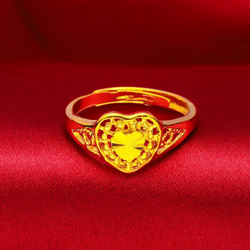 Bisa Cod Cincin Wanita Cinta Emas Asli Kadar 375 Cincin Terbuka Super Star Cincin Hadiah Terbaik Untuk 116C2#