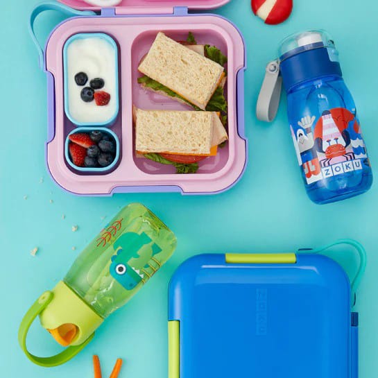 READY STOCK - ZOKU NEAT BENTO LARGE (INCLUDE ICE PACK) &amp; NEAT BENTO JUNIOR / TEMPAT MAKAN ANAK/ TEMPAT MAKAN BEKAL SEKOLAH / LUNCH BOX / ZOKU LUNCH BOX / BENTO BOX / BBOX LUNCH BOX / YUMBOX /OMIEBOX