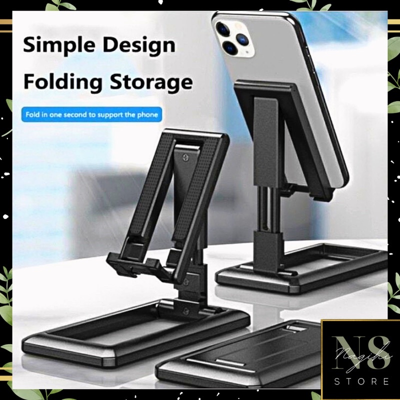 ✨NAGIHI✨ Folding Desktop HD-28 Phone Holder Lipat Universal Support Stand Meja Standing HD28 Dudukan Sandaran