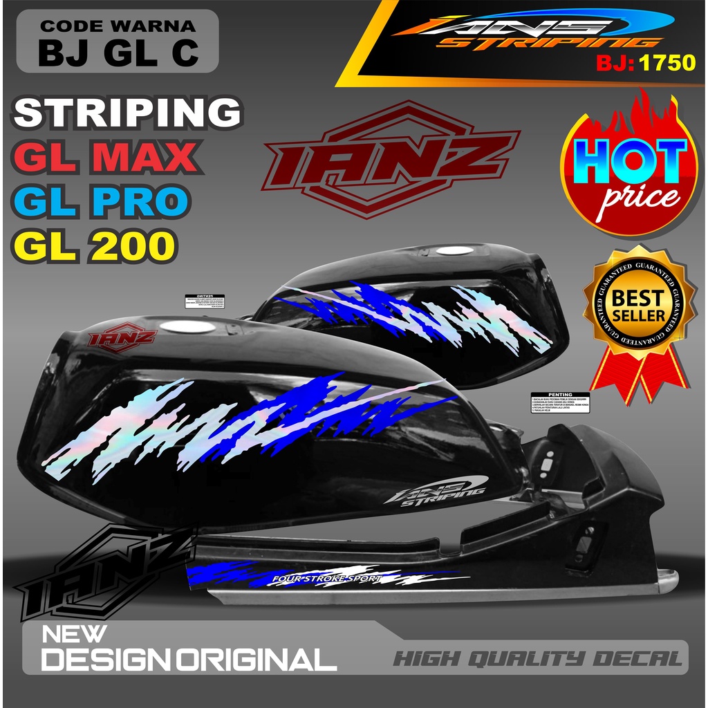 STIKER STRIPING HOLOGRAM GL 2000 /  STIKER GL MAX VARIASI HOLOGRAM / STIKER HOLOGRAM