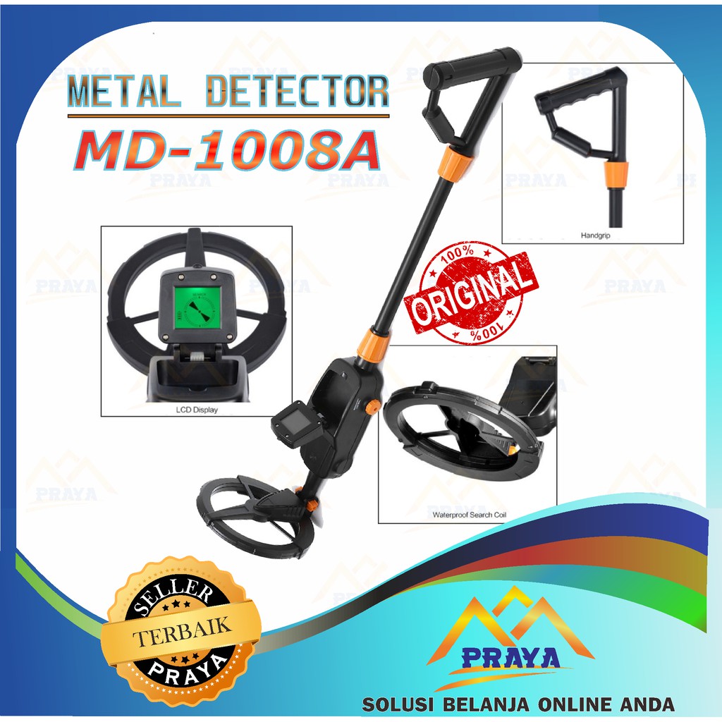 MD1008A LCD Metal Detector SCAN Alat Pendeteksi Logam Emas KoIN MD-1008A PERAK BESI DETEKTOR DETEKSI