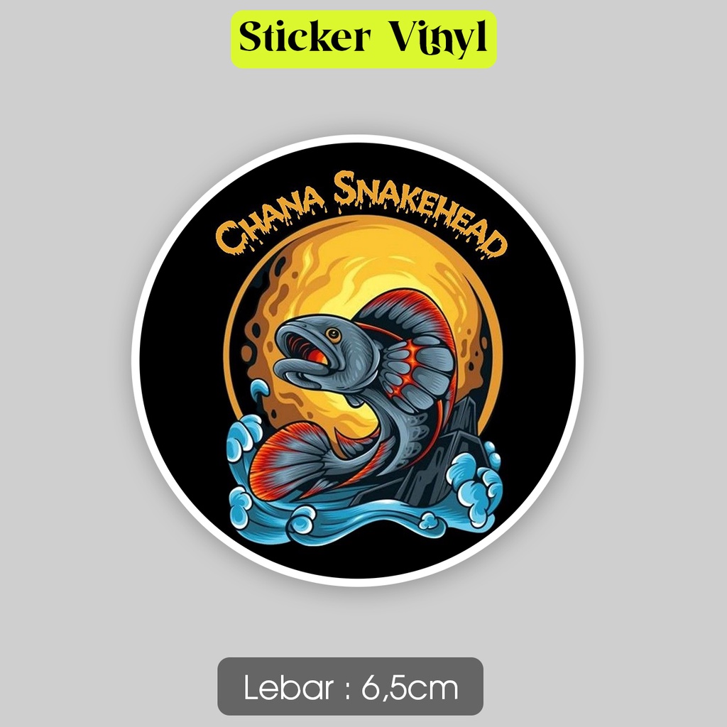 

Stiker Channa Snakehead Fish Sticker Vinyl Satuaan Motif Pencinta Ikan Predator Bahan Anti Air