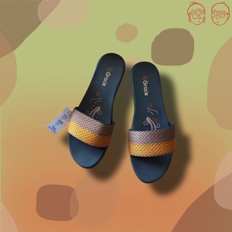 Sandal Grace (Rajut Selop) Tan - Mocca