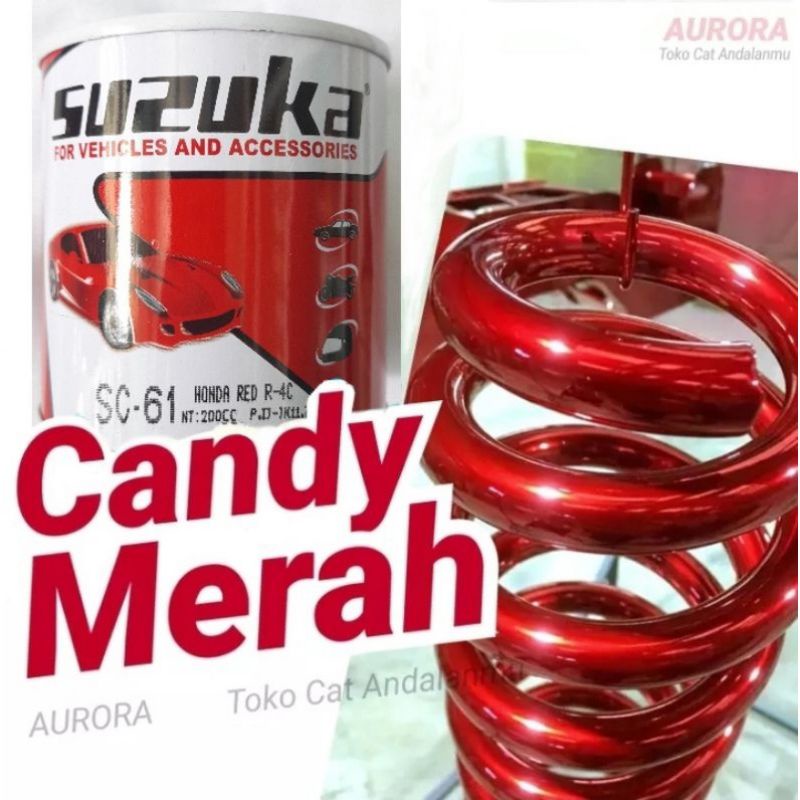 Cat Suzuka SC-61 Honda Red 200gr Candy Tone Red Candytone Red Candy Merah Transparan Candi Cendi Cen