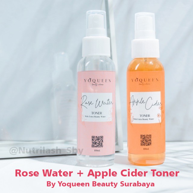 Surabaya Rose Water Air Mawar Apple Cider Vinegar Toner Cuka Apel 100ml Yoqueen Beauty Indonesia