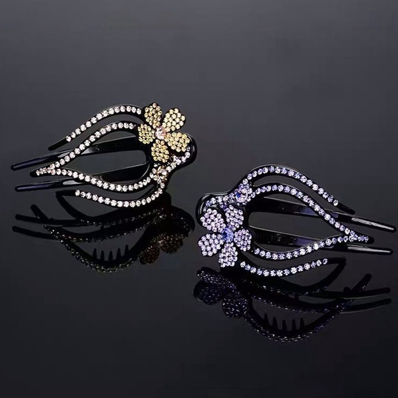 Large Alligator Clips Hair Crystal Rhinestone Hair Claw Clamp Hairpin Women