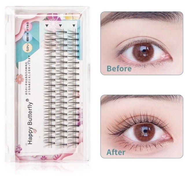 THINKERBELL 03 - EYELASH THAILAND KOREAN SINGLE CLUSTER - Professional Eyelash Extension Fans Premade Fishtail A Shape Spike Lashes Fluffy Eyelash Kit for Beauty Makeup