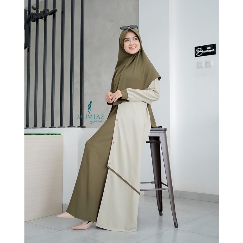 Gamis syari denisa original design by mumtaz brand itycrepe premium  busana muslim baju atasan wanita tanah abang Bandung