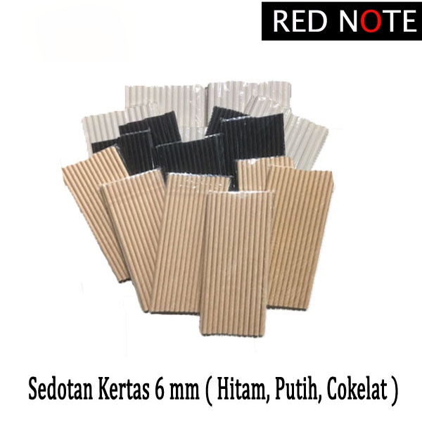 Sedotan Kertas / PAPER STRAW 6mm x 196mm isi 25pcs (Nett)