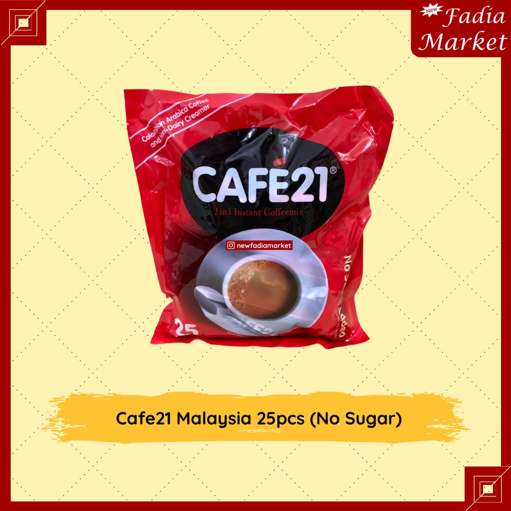 

Cafe 21 Kopi Coffee Malaysia No Sugar Tanpa Gula 25x12g 300g