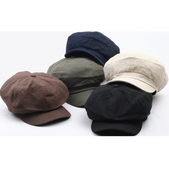 Topi Pria Wanita NewsBoy Cap Apolo Polos Dewasa Model Terbaru Kekinian Unisex Import