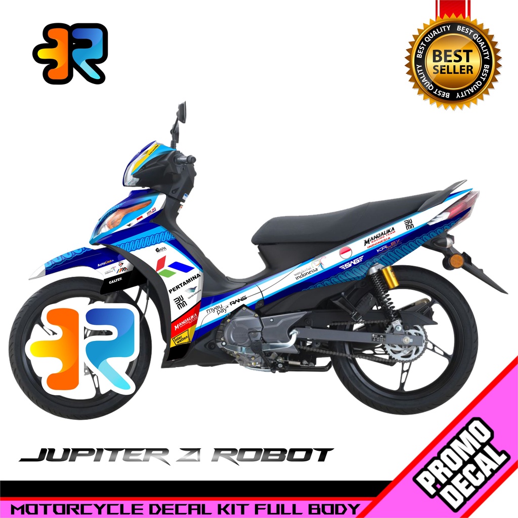 Decal Motor Jupiter Z1 Robot Desain Mandalika Sticker Decal Full Body