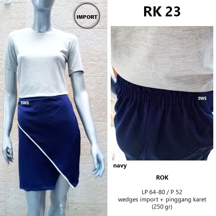 RK23 - ROK MINI WANITA SEPAN POLOS ROK BELAH PINGGIR IMPORT