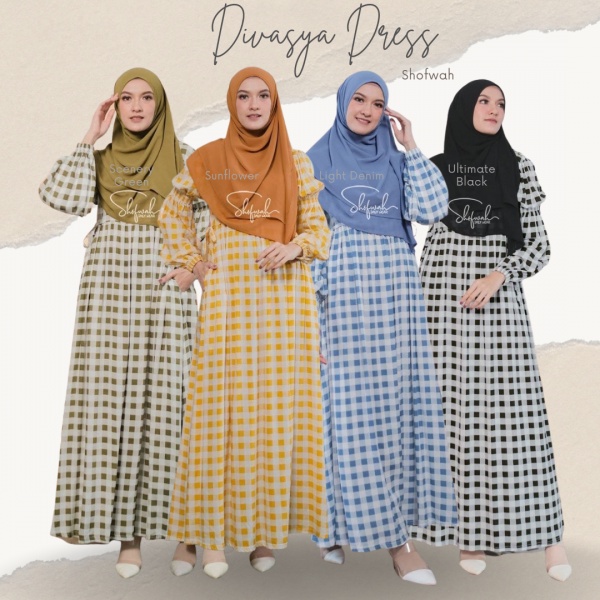 SHOFWAH - DIVASYA DRESS - DAILY WEAR - GAMIS DAILY - GAMIS RAYON ADEM