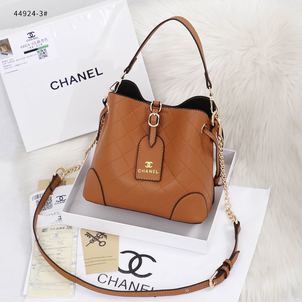 Ch Small Leather Bucket Bag #44924-3